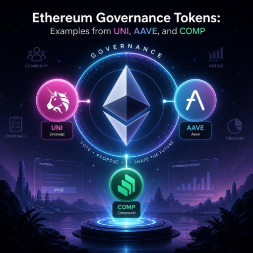 Ethereum governance tokens: examples from uni, aave, and comp
