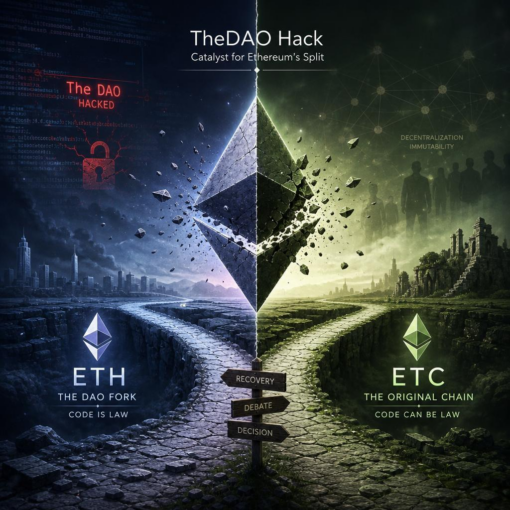Thedao hack: catalyst for ethereum’s split into eth and etc