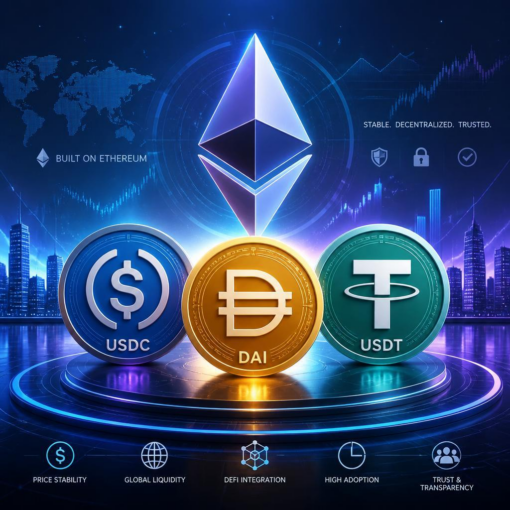 Top ethereum stablecoins dominating the market: usdc, dai, usdt